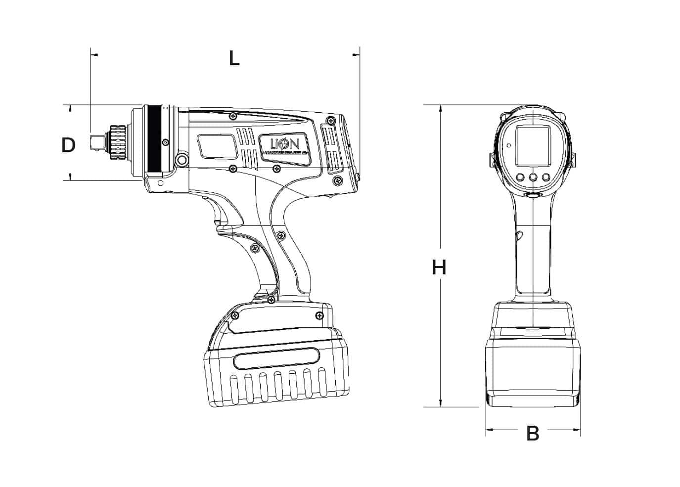 hytorc lion gun dualspeed technische zeichnung HYTORC Deutschland